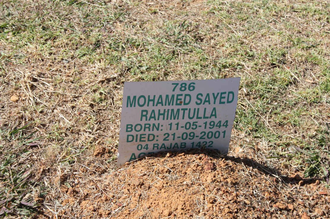 RAHIMTULLA Mohamed Sayed 1944-2001