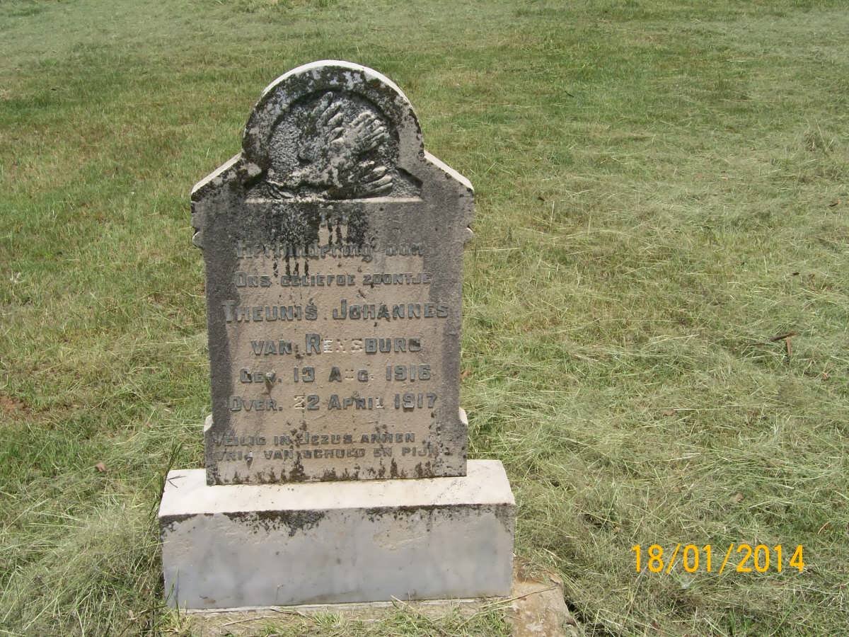RENSBURG Theunis Johannes, van 1916-1917