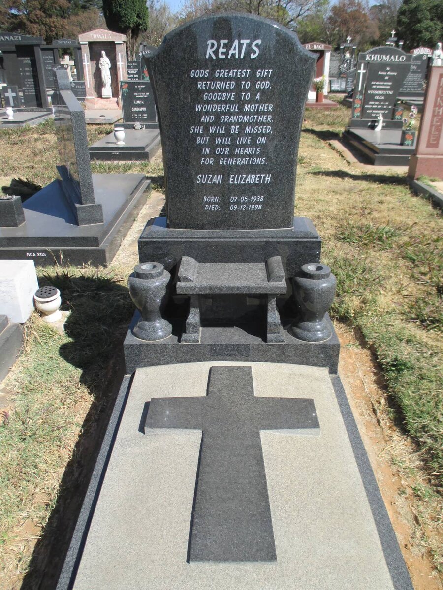 REATS Suzan Elizabeth 1938-1998