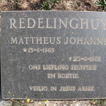 REDELINGHUYS Mattheus Johannes 1965-1965