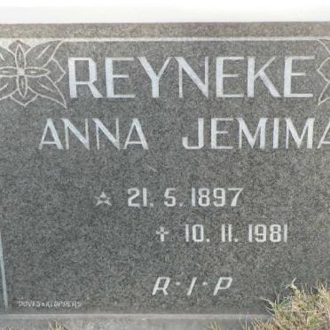 REYNEKE Anna Jemima 1897-1981