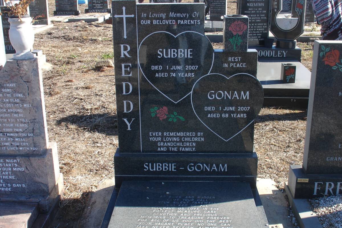 REDDY Subbie -2007 &amp; Gonam -2007 :: REDDY Dhasrajan 1962-1995