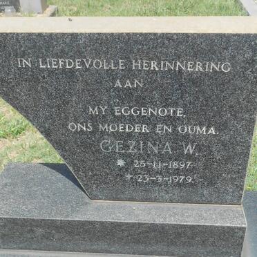 REDELINGHUYS Gezina W. 1897-1979