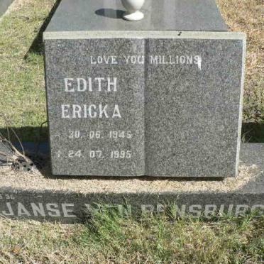 RENSBURG Edith Ericka, Janse van 1945-1995