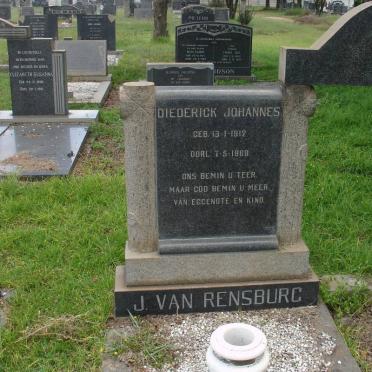 RENSBURG Diederick Johannes, J. van 1912-1969