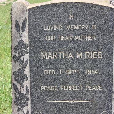 RIEB Martha M. -1954