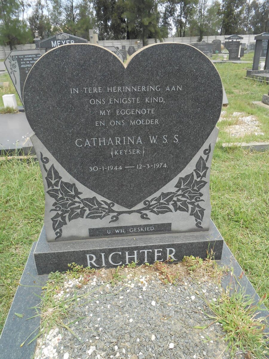 RICHTER Catharina W.S.S. nee KEYSER 1944-1974