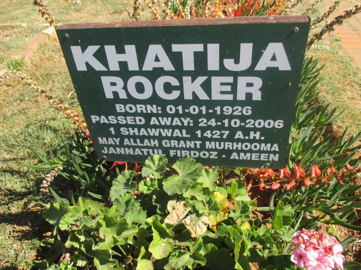 ROCKER Khatija 1926 - 2006