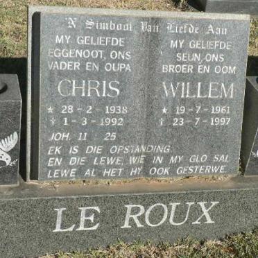 ROUX Chris, le 1938-1992 :: Willem 1961-1997