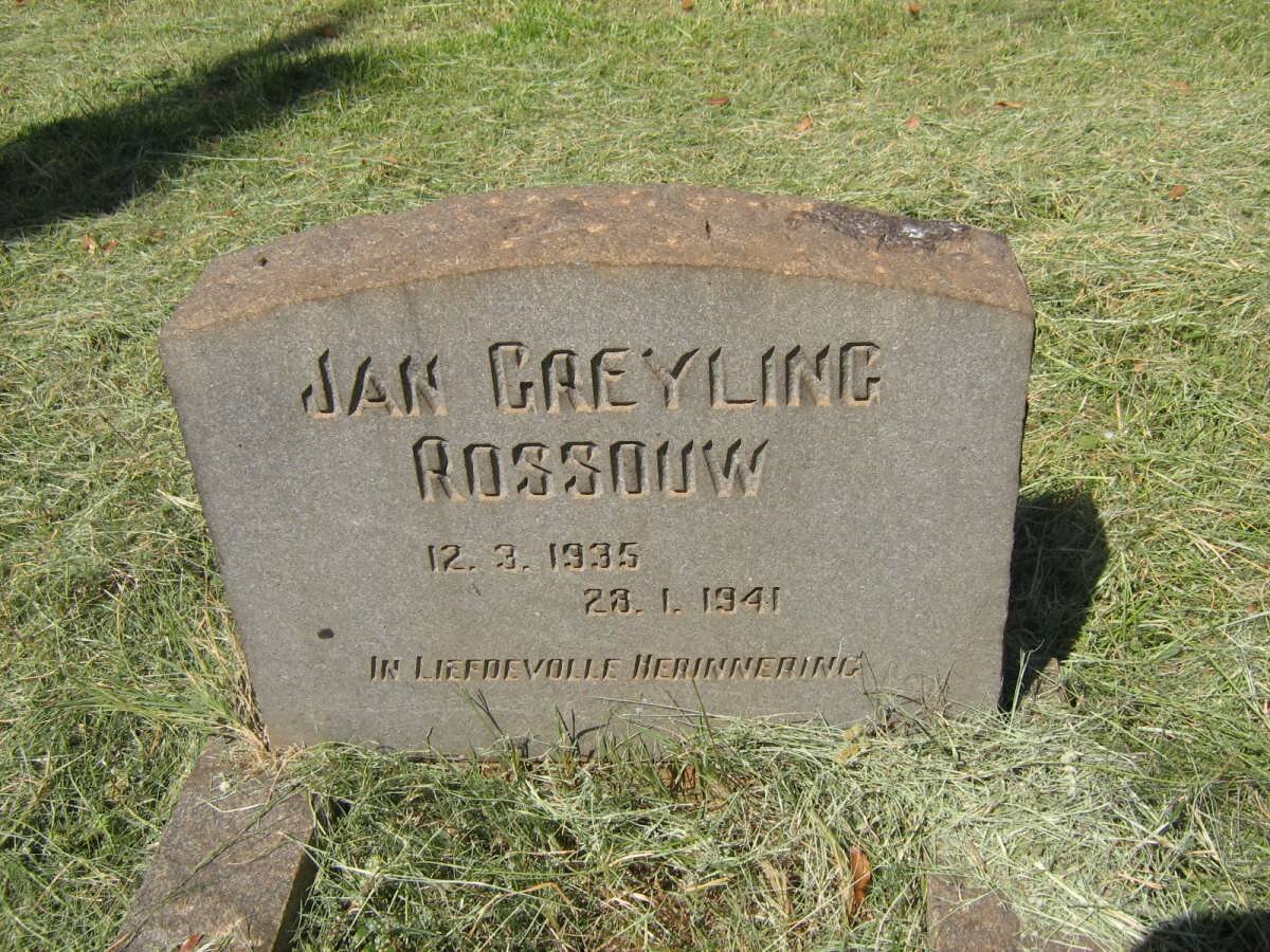 ROSSOUW Jan Greyling 1935-1941