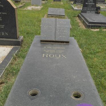 ROUX Pieter J.C. 1896-1971 &amp; Maria Magdalena COETZEE 1898-1975