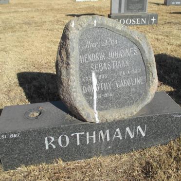 ROTHMANN Hendrik Johannes Sebastiaan 1933-2001 &amp; Dorothy Caroline 1936-