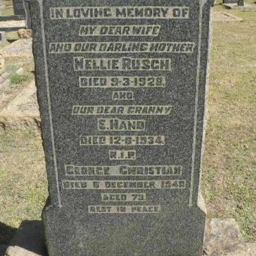 RUSH George Christian -1940 &amp; Nellie -1928 :: HAND E. -1934