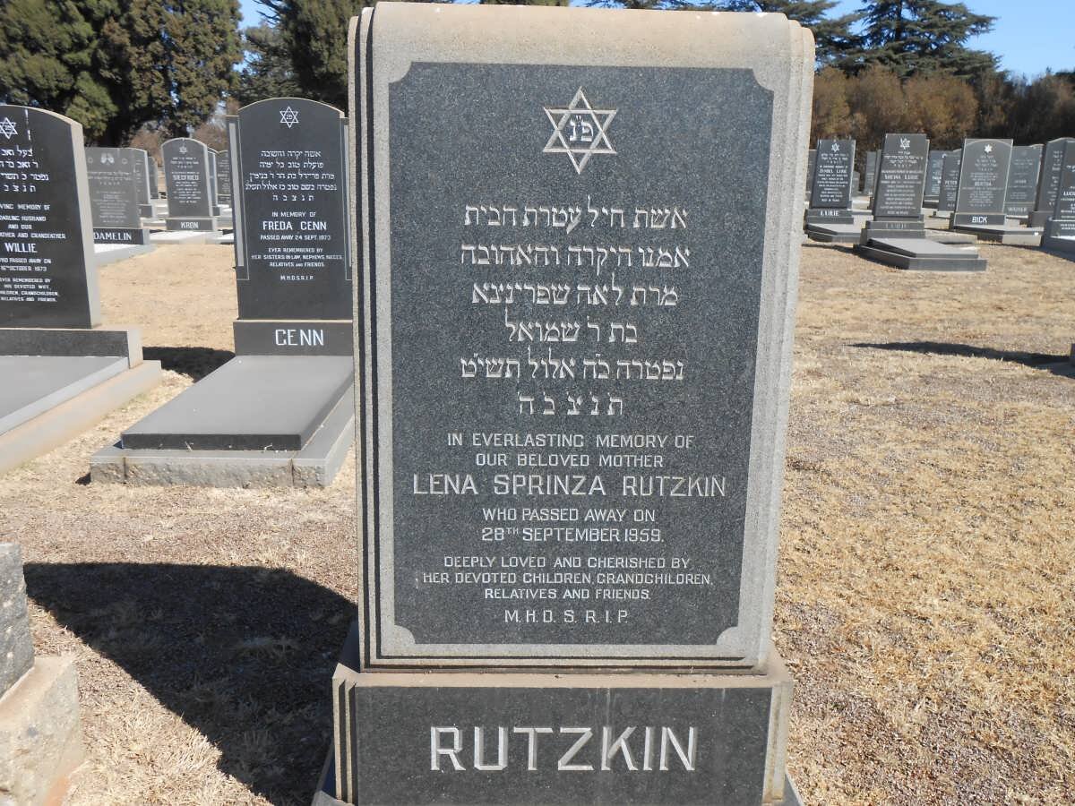 RUTZKIN Lena Sprinza -1959