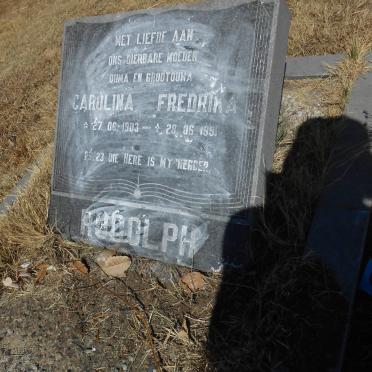 RUDOLPH Carolina Fredrika 1903-1991