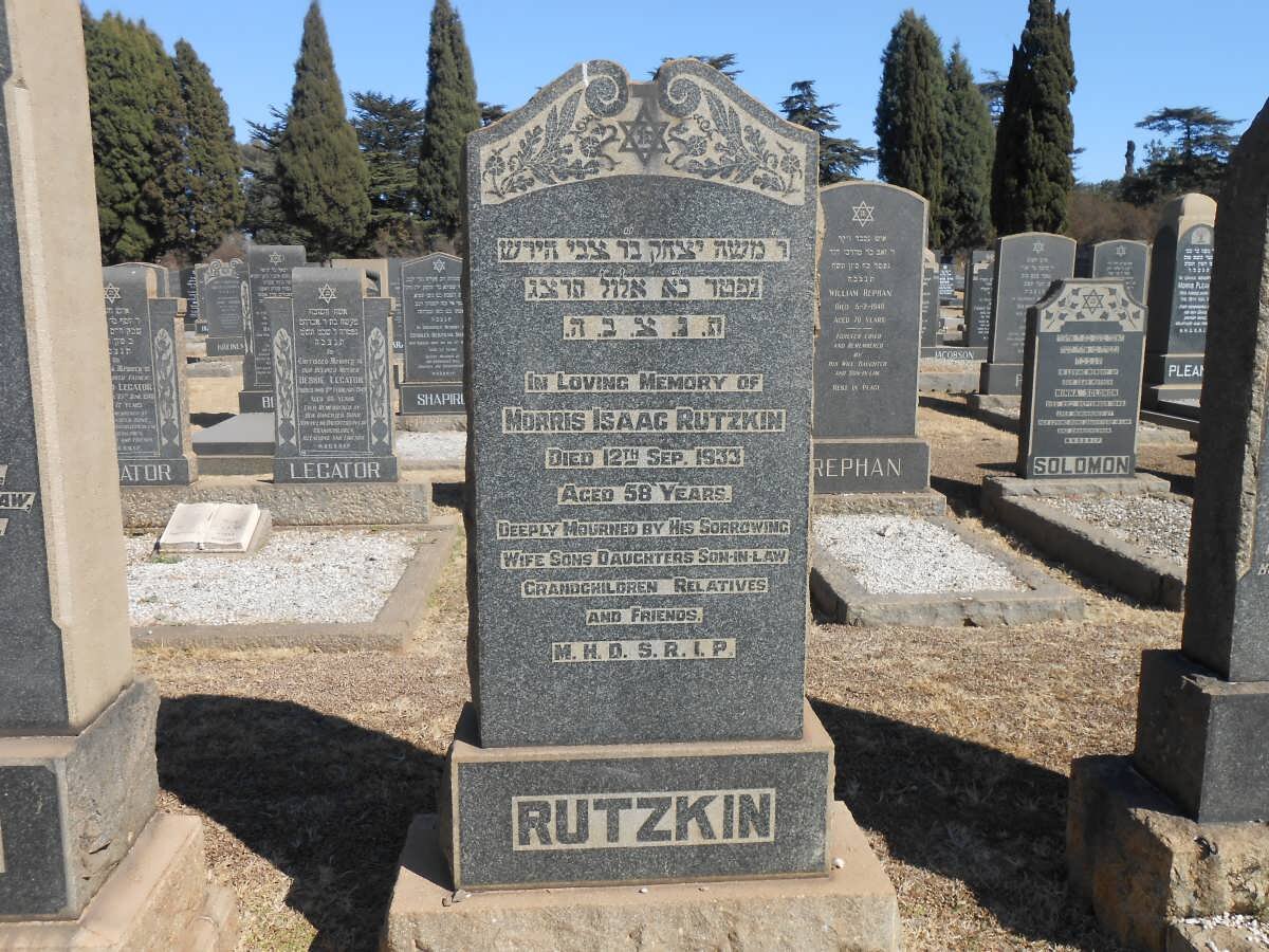 RUTZKIN Morris Isaac -1933