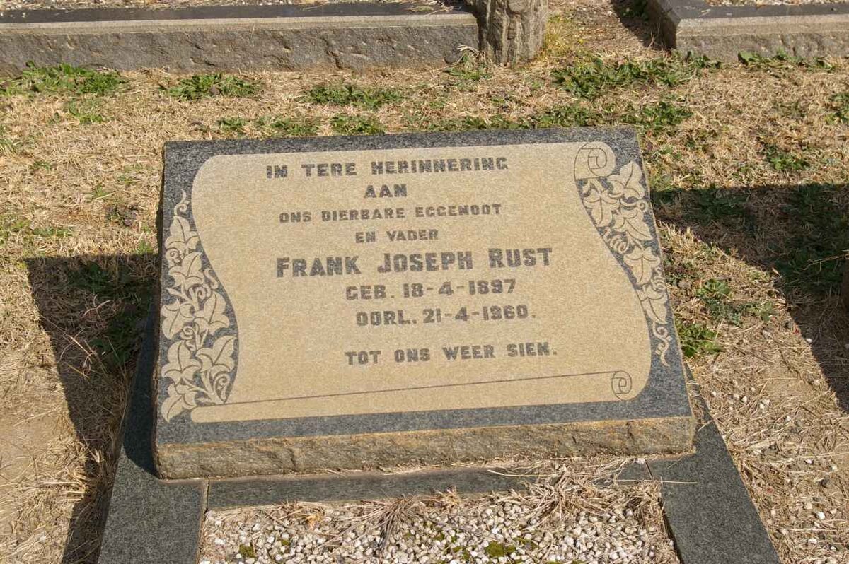 RUST Frank Joseph 1897-1960