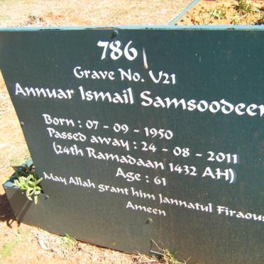 SAMSOODEEN Annuar Ismail 1950-2011