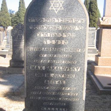 SAKALOVSKY Max -1930