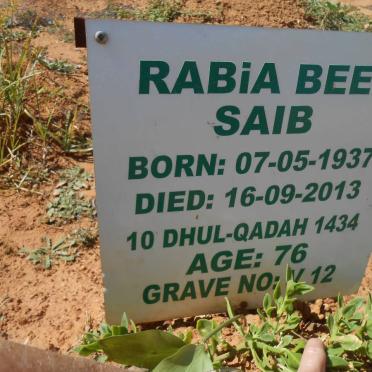 SAIB Rabia Bee 1937-2013