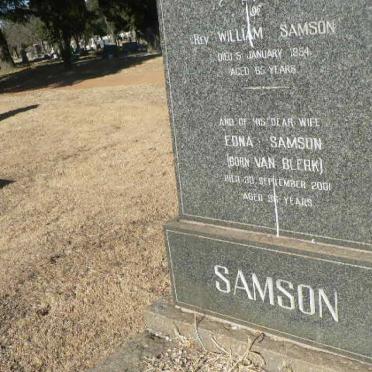 SAMSON William -1954 &amp; Edna VAN BLERK -2001