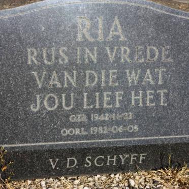 SCHYFF Ria, v.d. 1942-1982
