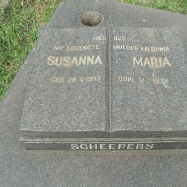 SCHEEPERS Susanna Maria 1903-1972
