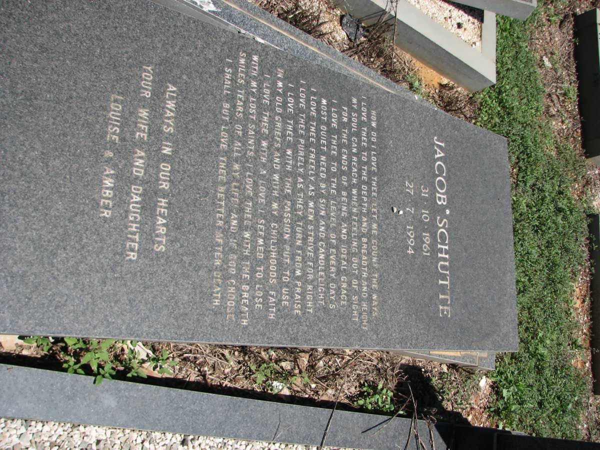 SCHUTTE Jacob 1961-1994