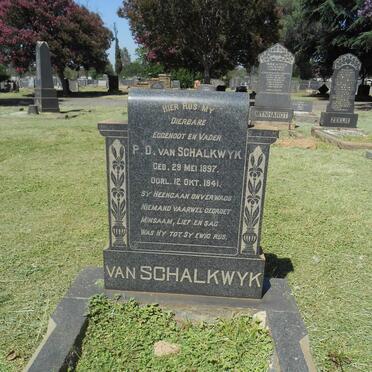 SCHALKWYK P.D., van 1897-1941