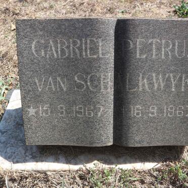 SCHALKWYK Gabriel Petrus, van 1967-1967