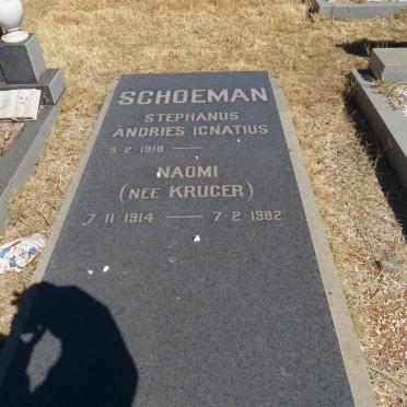 SCHOEMAN Stephanus Andries Ignatius 1918- &amp; Naomi KRUGER 1914-1982
