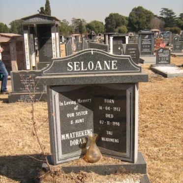SELOANE Mmathekeng Dorah 1917-1998