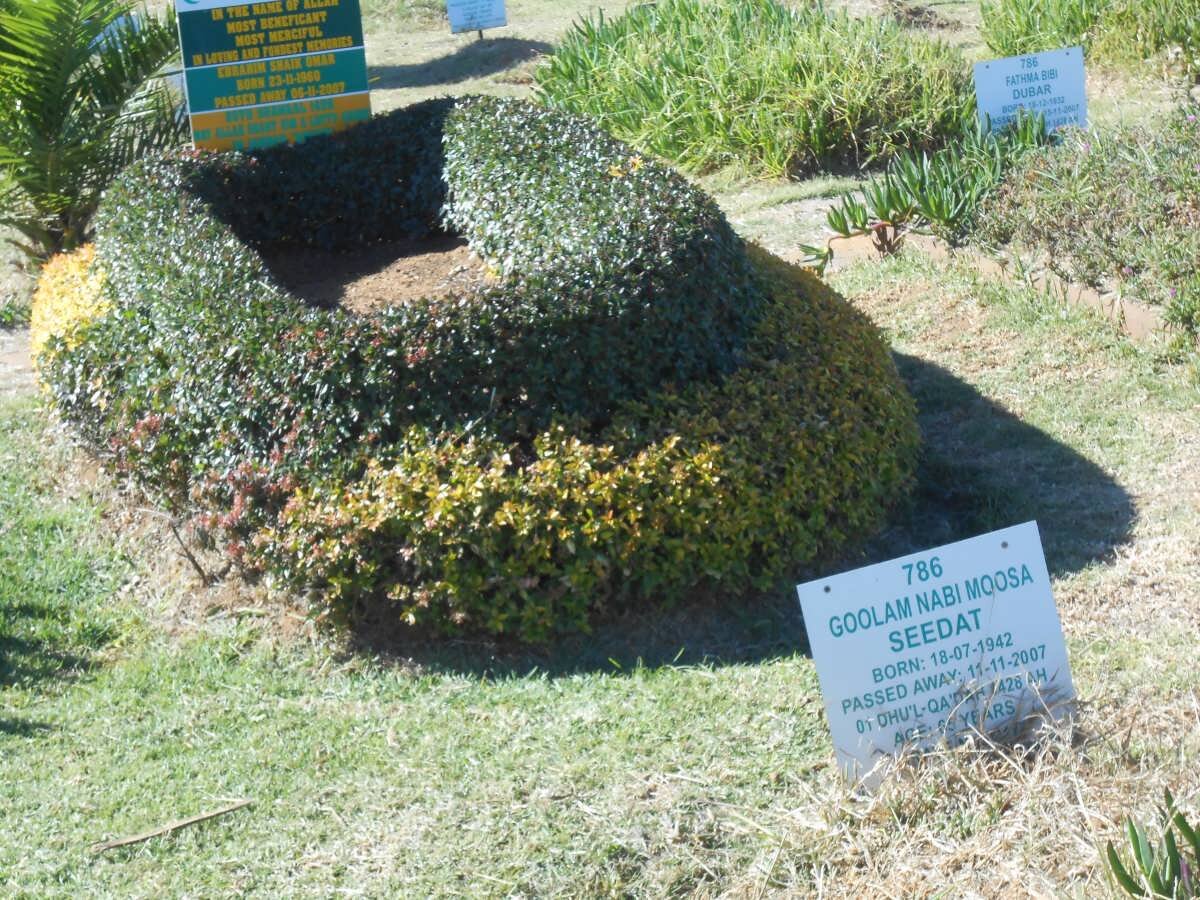 SEEDAT Goolam Nabi Moosa 1942-2007