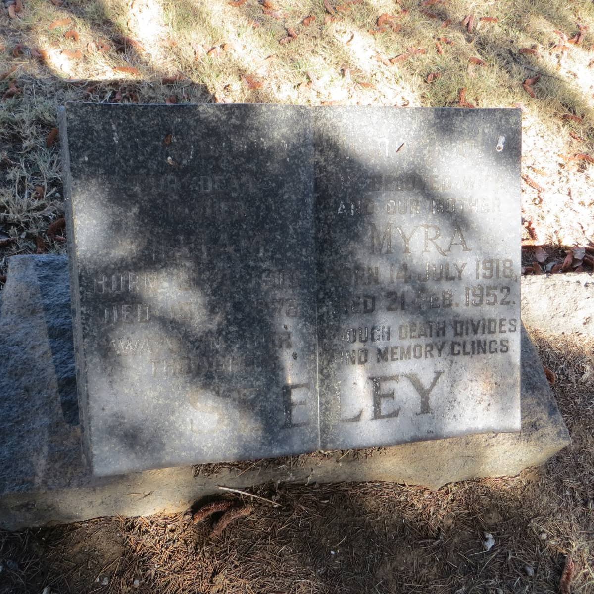 SEELEY William 1878-19?? &amp; Myra 1918-1952