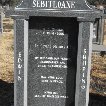 SEBITLOANE Edwin Shuping 1924-2005