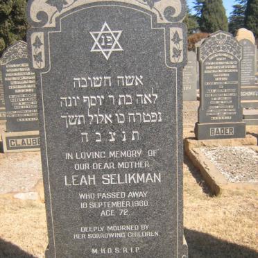 SELIKMAN Leah -1960