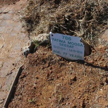 SEEDAT Fatima Moosa 1919-1996