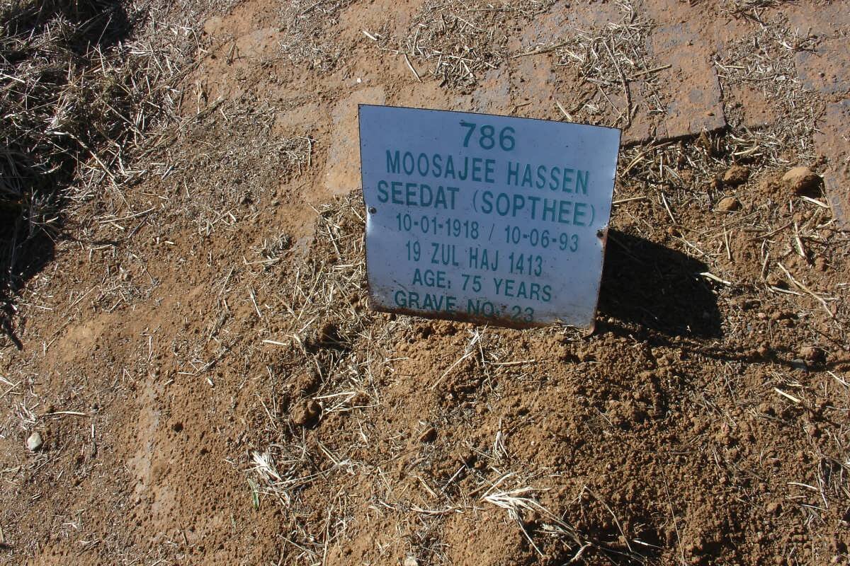 SEEDAT Moosajee Hassen 1918-1993