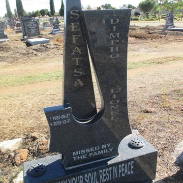 SEFATSA Dimpho Lionel 1980-2008