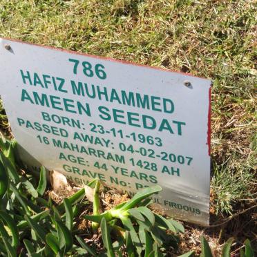 SEEDAT Hafiz Muhammed Ameen 1963-2007