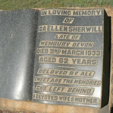 SHERWILL Ida Ellen -1933