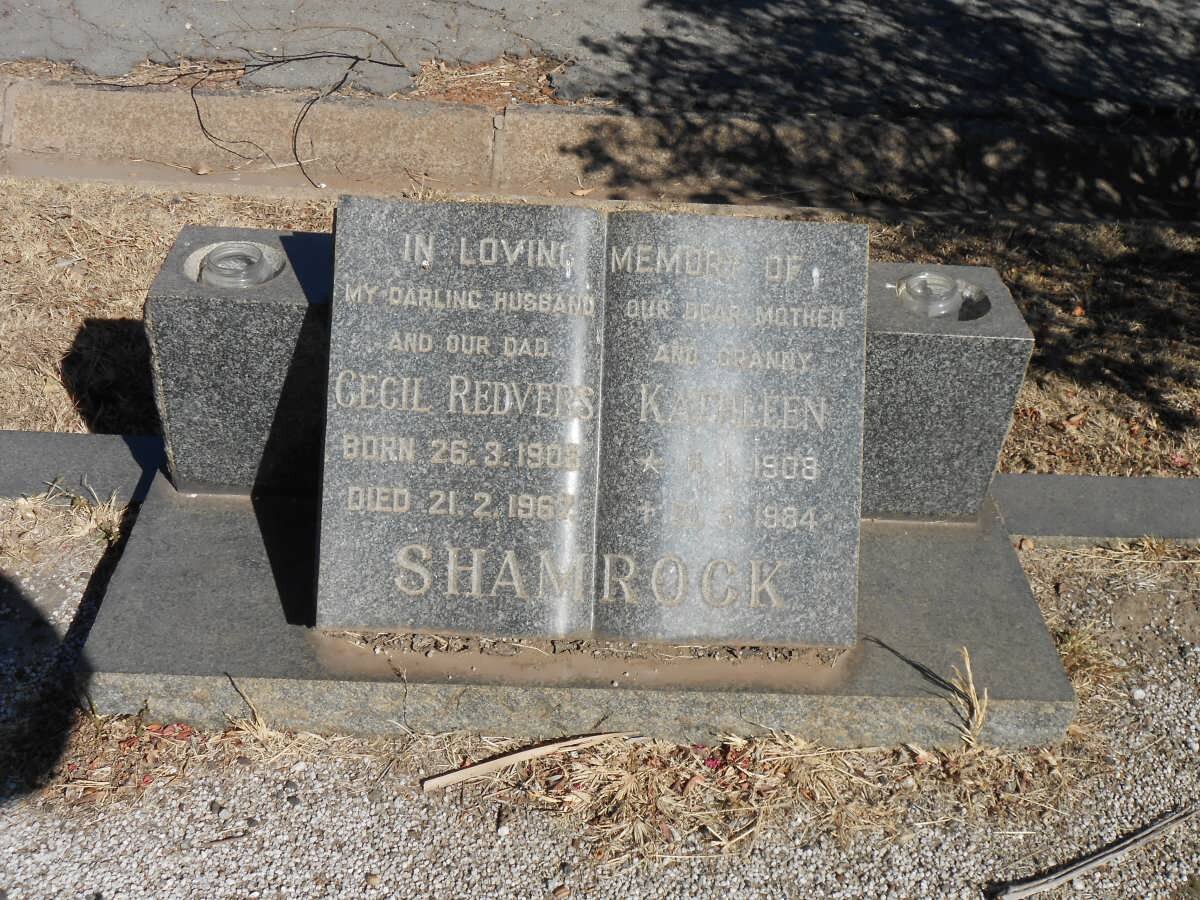 SHAMROCK Cecil Redvers 1908-1967 &amp; Kathleen 1908-1984