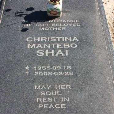SHAI Christinba Mantebo 1955-2008