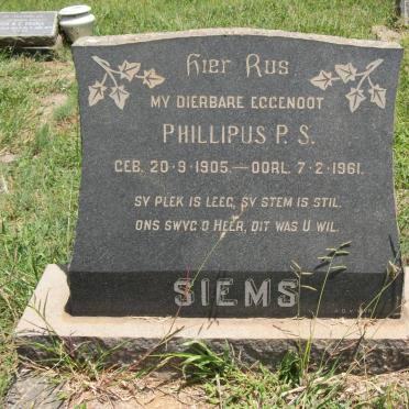 SIEMS Phillippus P.S. 1905-1961