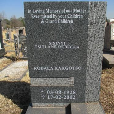 SISINYI Tsitlane Rebecca 1928-2002