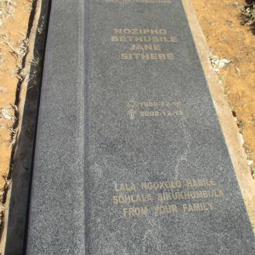 SITHEBE Nozipho Bethusile Jane 1950-2002