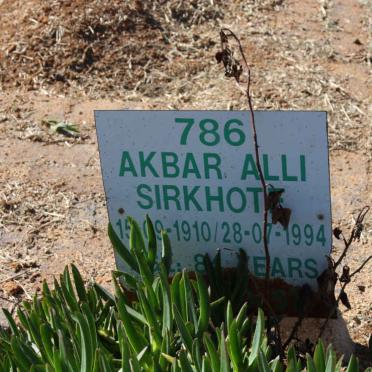 SIRKHOT? Akbar Alli 1910-1994