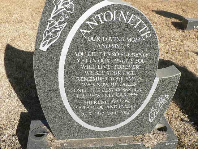 SLABBERT Antoinette 1957-2002