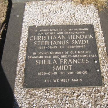 SMIDT Christiaan Hendrik Stephanus 1923-1998 &amp; Sheila Frances 1929-2011
