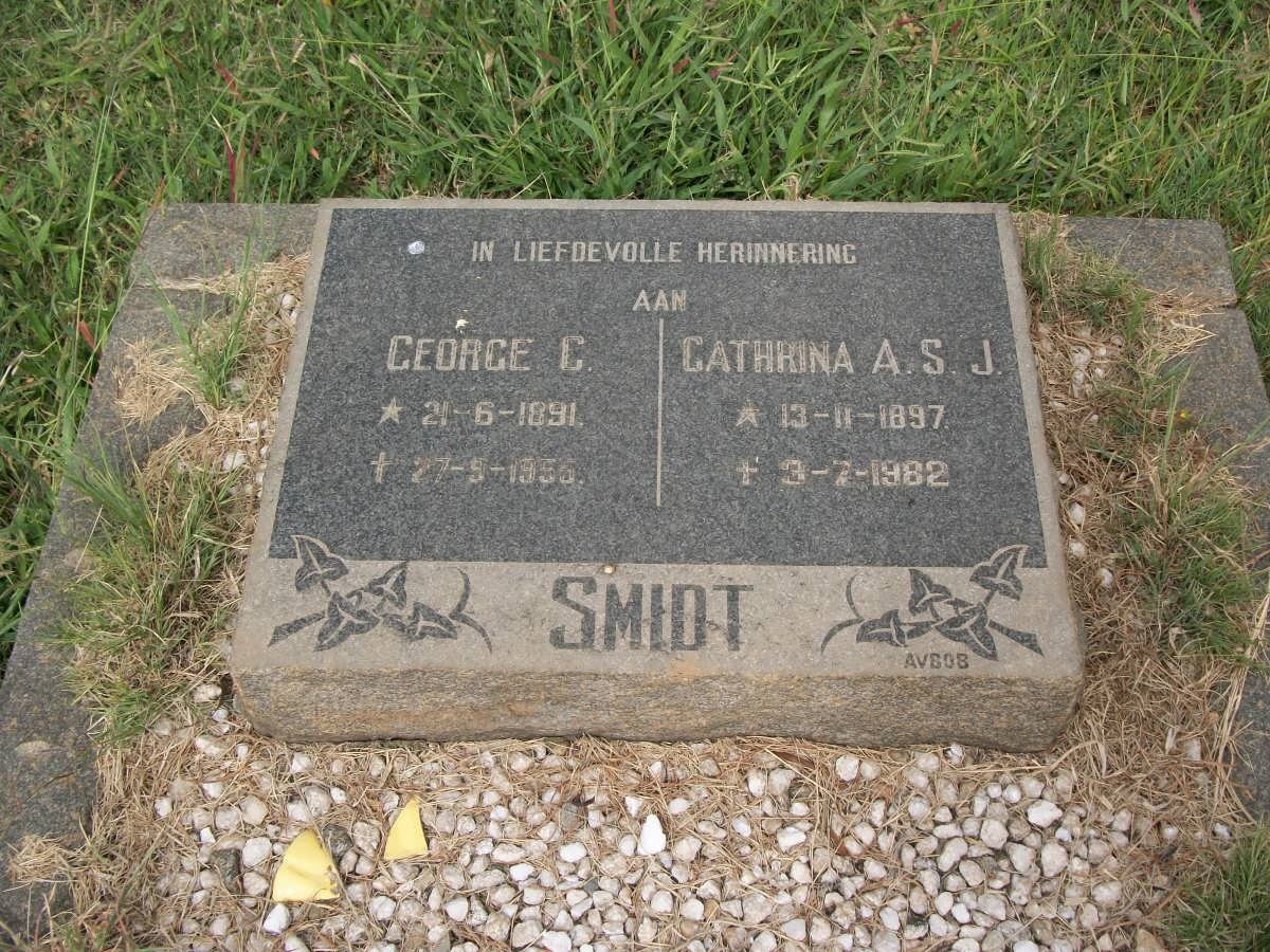SMIDT George C. 1891-1955 &amp; Cathrina A.S.J. 1897-1982